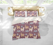 3D Alpaca Claret Purple Bedding Set Bedroom Decor