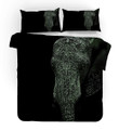 3D Black Animal Elephant Bedding Set Bedroom Decor
