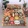 Colorful Owl Cotton Bed Sheets Spread Comforter Duvet Cover Bedding Sets