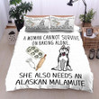 Alaska Malamute Baking Cotton Bed Sheets Spread Comforter Duvet Cover Bedding Sets