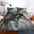 3D Black Galloping Horse Bedding Set Bedroom Decor
