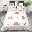 Seahorse Pattern Printed Bedding Set Bedroom Decor