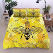 Bee With Crown Printed Bedding Set Bedroom Decor