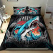 Shark Danger Exists Everywhere Printed Bedding Set Bedroom Decor