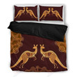 Gold Kangaroo Australia Printed Bedding Set Bedroom Decor