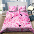 Pink Flamingo Printed Bedding Set Bedroom Decor