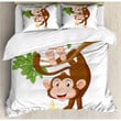 Funny Monkey Printed Bedding Set Bedroom Decor