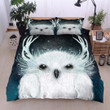 White Owl Printed Bedding Set Bedroom Decor