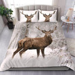 Beautiful Red Deer Stag In Snow Bedding Set Bedroom Decor