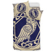 Owl Celtic Blue And White Bedding Set Bedroom Decor