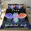 Wonderful Day Colorful Owl Bedding Set Bedroom Decor