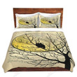 Owl Moon Printed Bedding Set Bedroom Decor