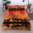 Horse Sunset Reflection On Water Bedding Set Bedroom Decor