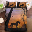 Sunset Farm Horse Printed Bedding Set Bedroom Decor