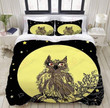 Owl Moon Star Printed Bedding Set Bedroom Decor
