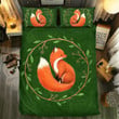 Fox With Leaf Ring Unique Painting Bedding Set Bedroom Decor