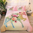 3D Twinkle Floral Unicorn Cotton Bed Sheets Spread Comforter Duvet Cover Bedding Sets