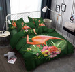 Flamingo Pink Forest Printed Bedding Set Bedroom Decor