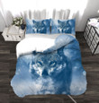 3D Wolf With Blue Eyes Bedding Set Bedroom Decor