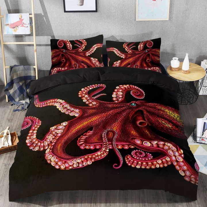 Octopus Bedding Set - Who Loves Octopus (Duvet Cover & Pillow Cases)