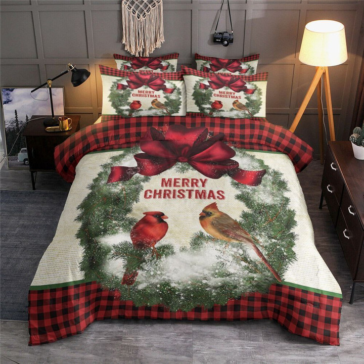 Cardinal Christmas Bedding Set Iy