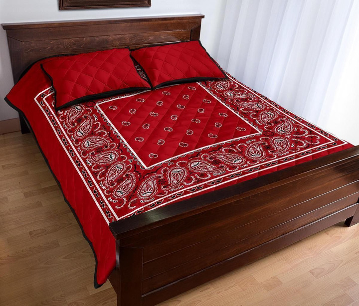 Classic Red Background With Stylized Motifs Of Fish Bedding Set Bedroom Decor