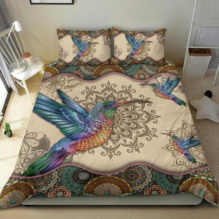 Hummingbird Mandala 3D Printed Bedding Set Bedroom Decor