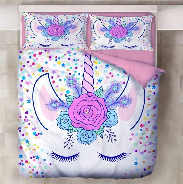 Unicorn Bedding 3D Printing Cute Printed Bedding Set