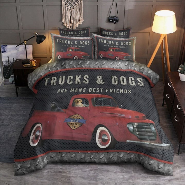 Trucks And Dog Bedding Set Rbsmt Novatss