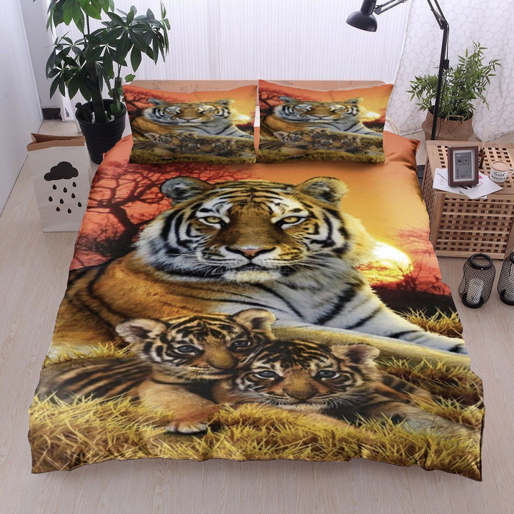 Tiger Cotton Bed Sheets Spread Comforter Duvet Cover Bedding Sets