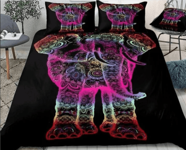 Elephant Colorful Mandala Elephant Bedding Set Bedroom Decor