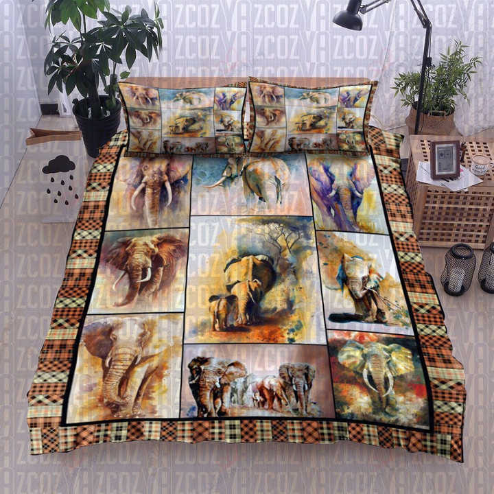 Elephant Photo Image Printed Bedding Set Bedroom Decor