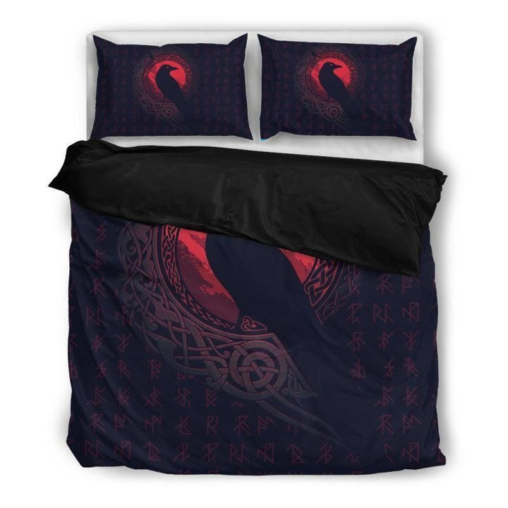 Vikings Raven And Odins Eye Bedding Set Bedroom Decor