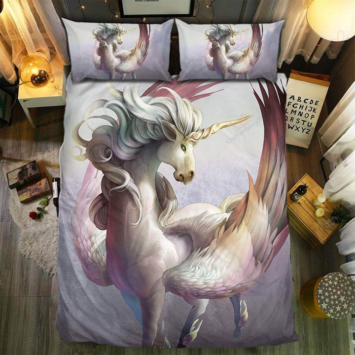 Special Unicorn Wings Flying Bedding Set Bedroom Decor