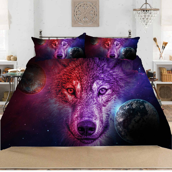 Dream Moon Wolf Bedding Set Bedroom Decor