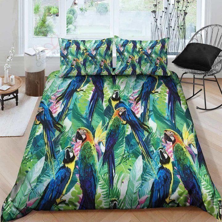 Awesome Parrot Printed Bedding Set Bedroom Decor
