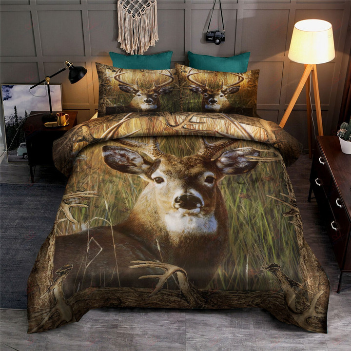 Wild Hunting Deer Printed Bedding Set Bedroom Decor