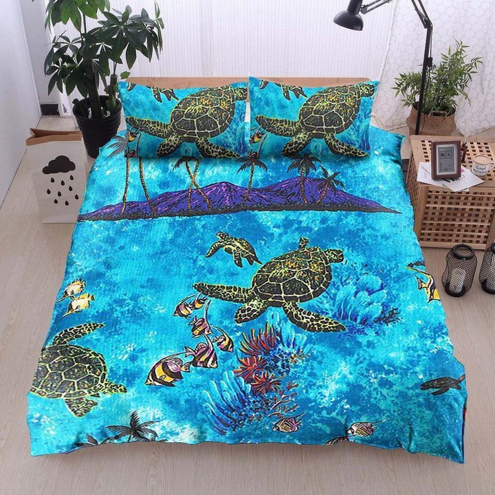 Turtle Bl260892B Twin Queen King Cotton Bed Sheets Spread Comforter Duvet Cover Bedding Sets