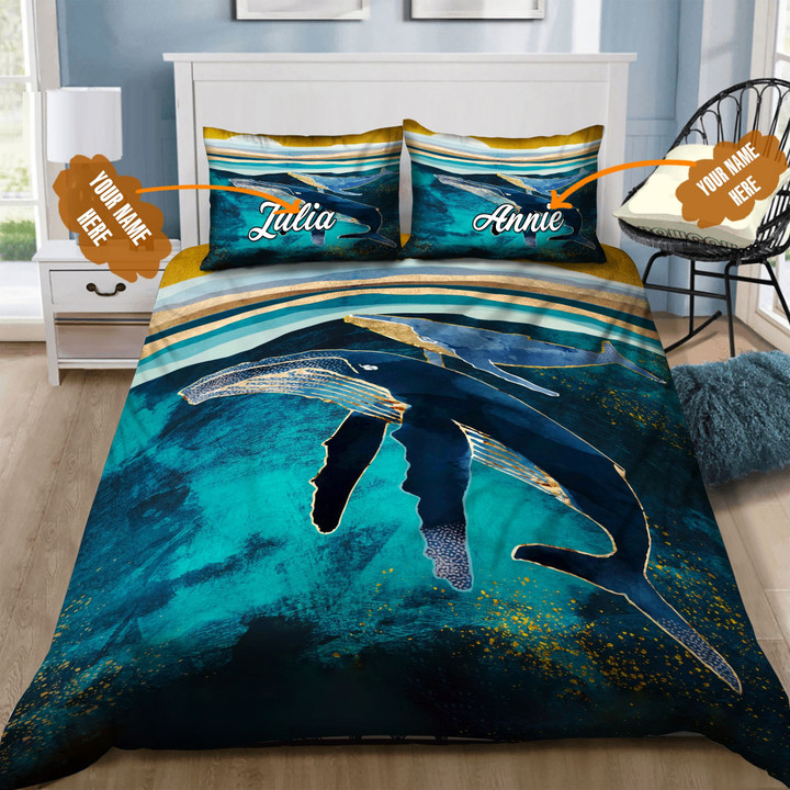 Whale Personalized Bedding Set Lml050613Ht
