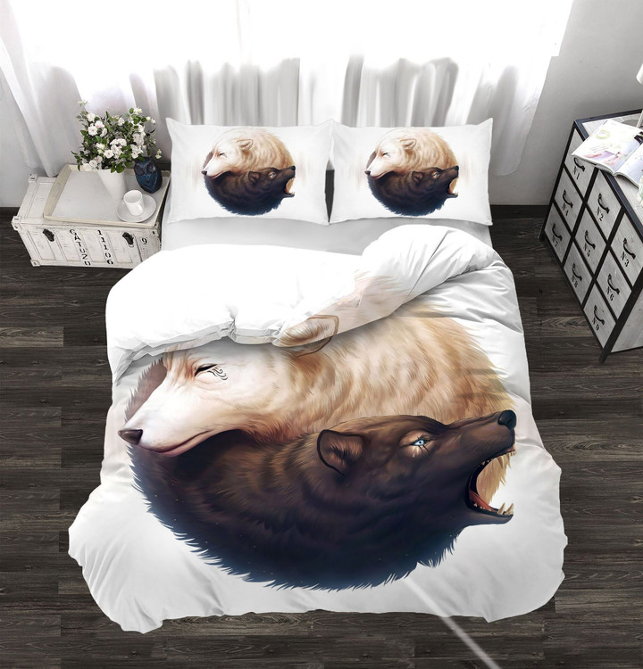Yin Yang Wolf Bedding Set Bedroom Decor