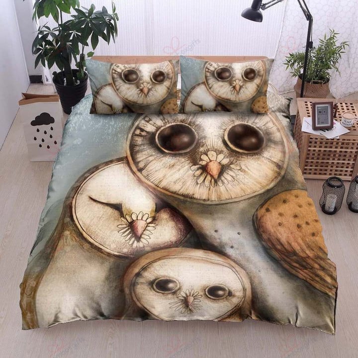 Happy Owl Family Bedding Set Bedroom Decor