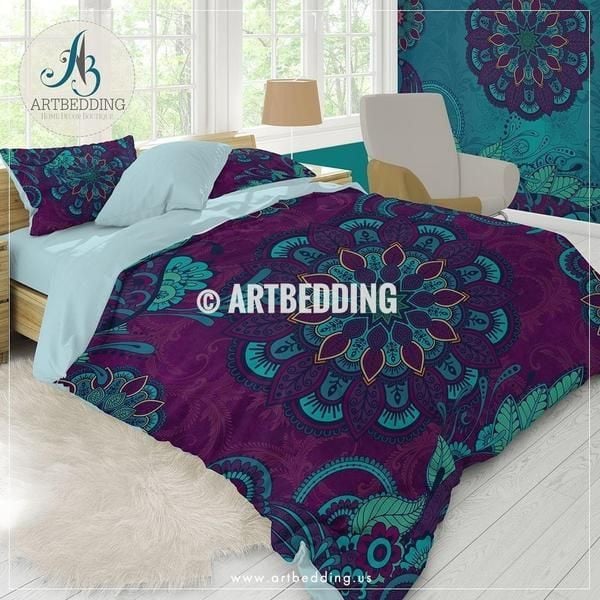 Purple Peacock Mandala Clp0510086B Bedding Sets