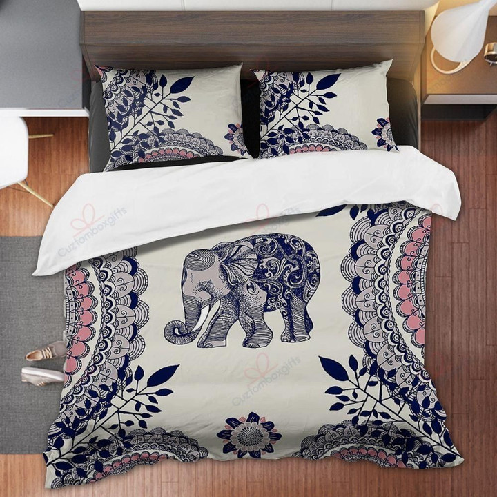 Elephant Mandala Paisley Art Printed Bedding Set Bedroom Decor