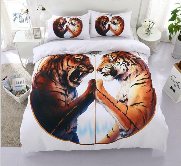 Wild Tiger Mirror Printed Bedding Set Bedroom Decor