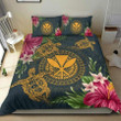 Hawaii Flower Turtle Bedding Custom Name Duvet Cover Bedding Set