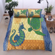 Green Turtle Seahorse 3D Bedding Set Bedroom Decor