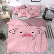 Pink Pig Face Bedding Set Bedroom Decor