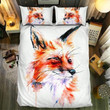 Fox Water Color Art Printed Bedding Set Bedroom Decor