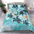 Pohnpei Blue Turtle Hibiscus Bedding Set Bedroom Decor
