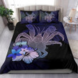 Purple Blue Coconut Crab And Hibiscus Bedding Set Bedroom Decor